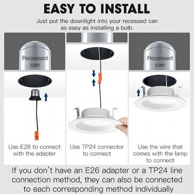 Dimming 4000k LED Ceiling Light , Flush Mount Recessed Lighting 4 Inch 8.5w