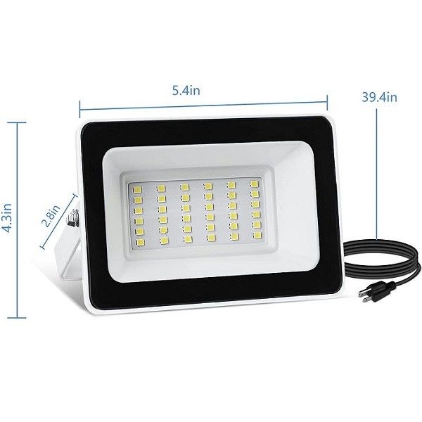 Aluminum Waterproof LED Flood Light Ip65 3000 Lumens 6500k Outdoor