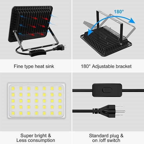 SMD Remote Control Outdoor Flood Light IP66  , 5000K 60w LED Flood Light