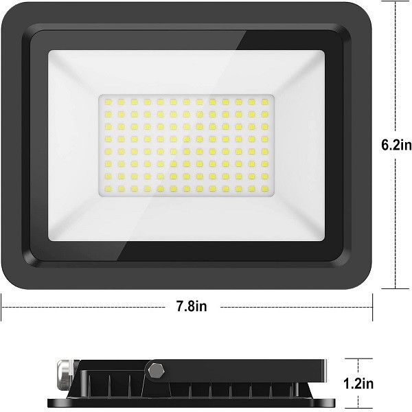Super Bright Waterproof LED Flood Light 100W 10000lm Wifi Controlled For Yard
