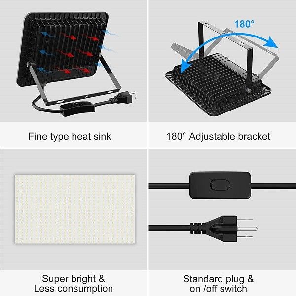 Outdoor Waterproof Industrial LED Flood Lights 500W 5000K Wifi Controlled