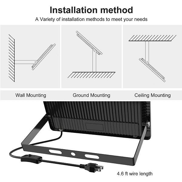 Outdoor Waterproof Industrial LED Flood Lights 500W 5000K Wifi Controlled