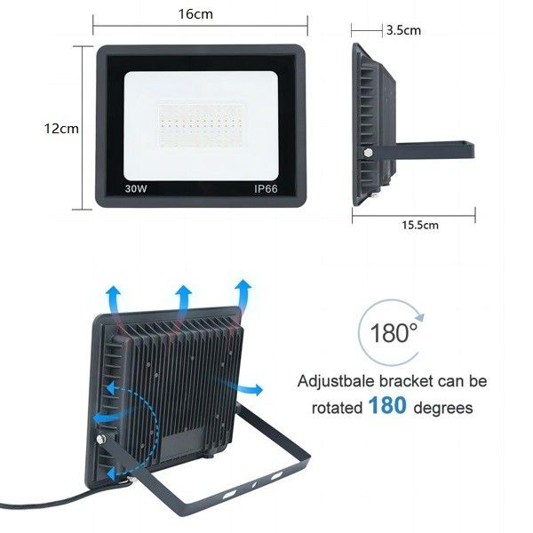 TUYA  Color Changing Outdoor Flood Lights 30W App Controlled For Security
