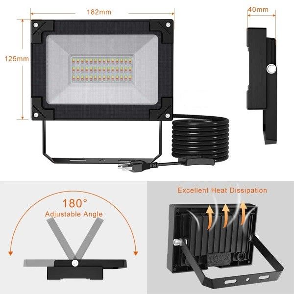 Color Changing Waterproof LED Flood Light 60W IP66 Stage Use