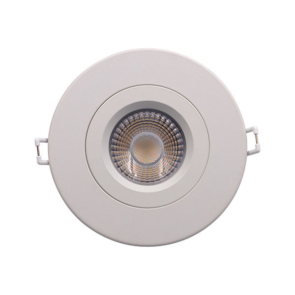 Matt White Tri Colour Dimmable LED Downlight , Gimbal LED Downlight AC12V